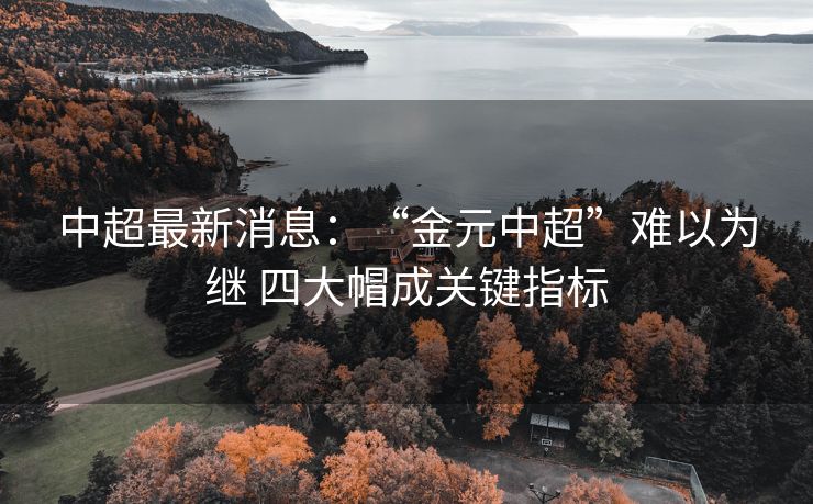 中超最新消息：“金元中超”难以为继 四大帽成关键指标