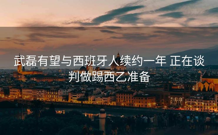武磊有望与西班牙人续约一年 正在谈判做踢西乙准备