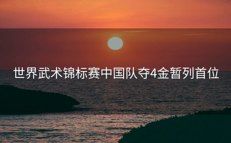 世界武术锦标赛中国队夺4金暂列首位