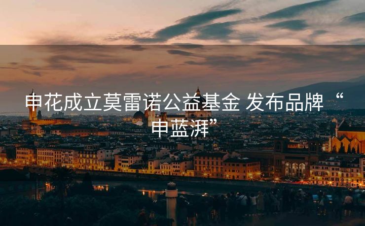 申花成立莫雷诺公益基金 发布品牌“申蓝湃”
