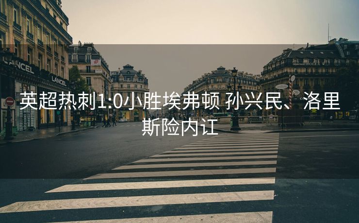 英超热刺1:0小胜埃弗顿 孙兴民、洛里斯险内讧