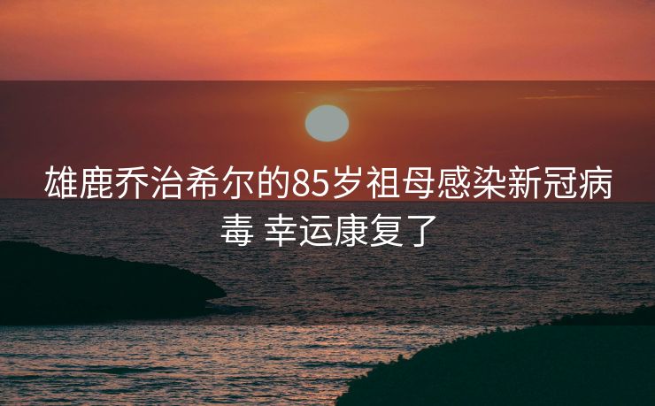 雄鹿乔治希尔的85岁祖母感染新冠病毒 幸运康复了