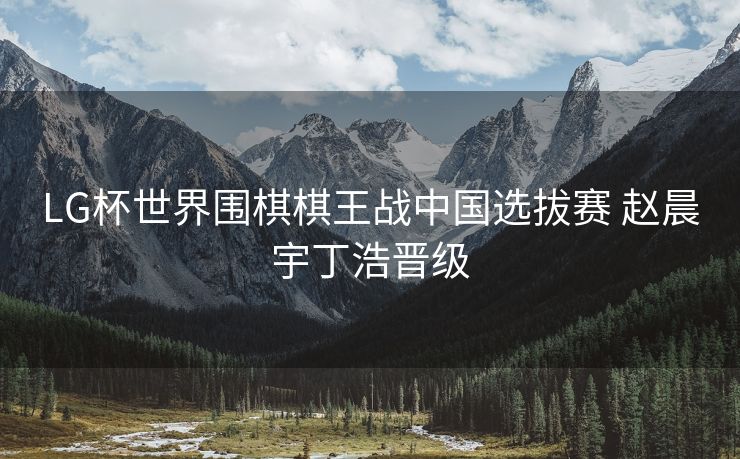 LG杯世界围棋棋王战中国选拔赛 赵晨宇丁浩晋级