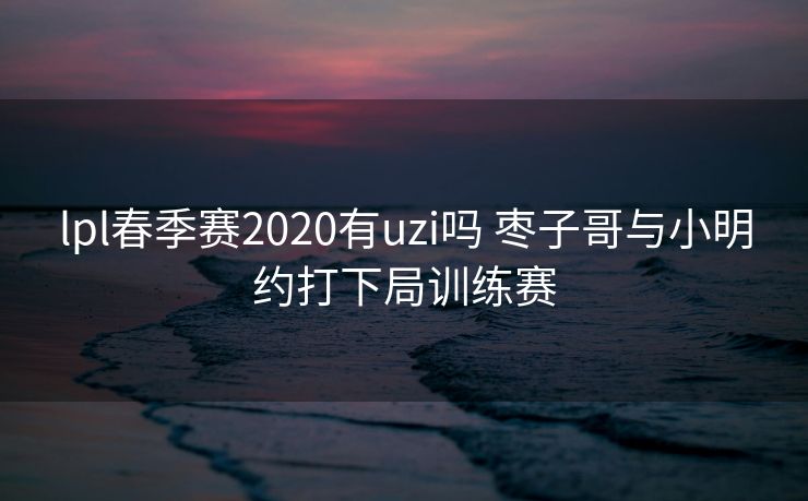 lpl春季赛2020有uzi吗 枣子哥与小明约打下局训练赛