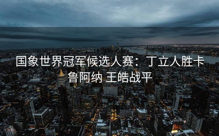 国象世界冠军候选人赛：丁立人胜卡鲁阿纳 王皓战平