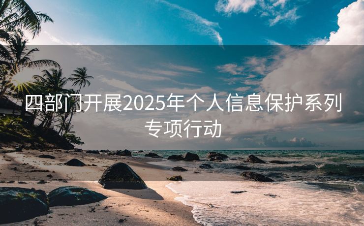四部门开展2025年个人信息保护系列专项行动