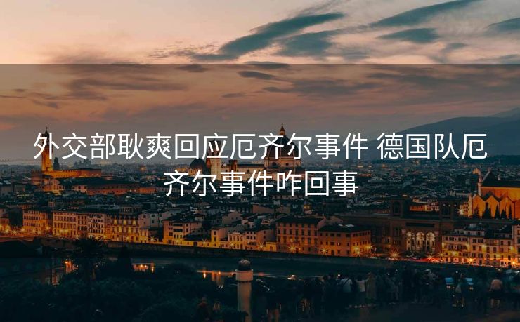 外交部耿爽回应厄齐尔事件 德国队厄齐尔事件咋回事