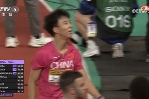 世界田径接力赛男女混合4×100接力决赛，中国队获得第7名