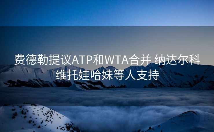 费德勒提议ATP和WTA合并 纳达尔科维托娃哈妹等人支持