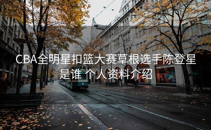 CBA全明星扣篮大赛草根选手陈登星是谁 个人资料介绍