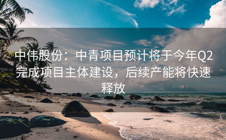 中伟股份：中青项目预计将于今年Q2完成项目主体建设，后续产能将快速释放