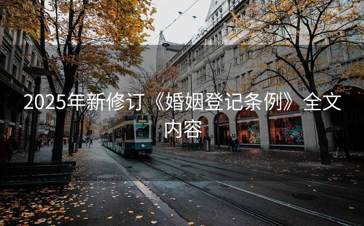2025年新修订《婚姻登记条例》全文内容