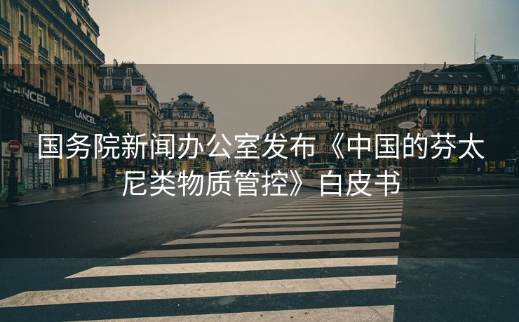 国务院新闻办公室发布《中国的芬太尼类物质管控》白皮书