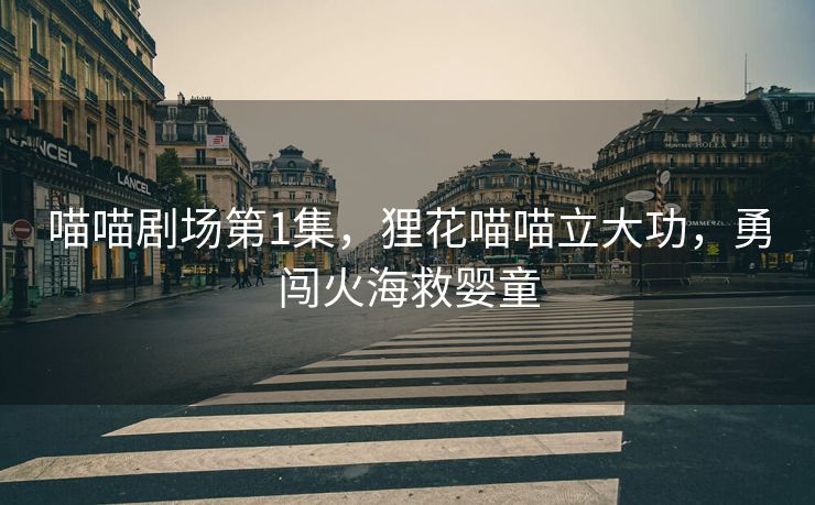喵喵剧场第1集，狸花喵喵立大功，勇闯火海救婴童