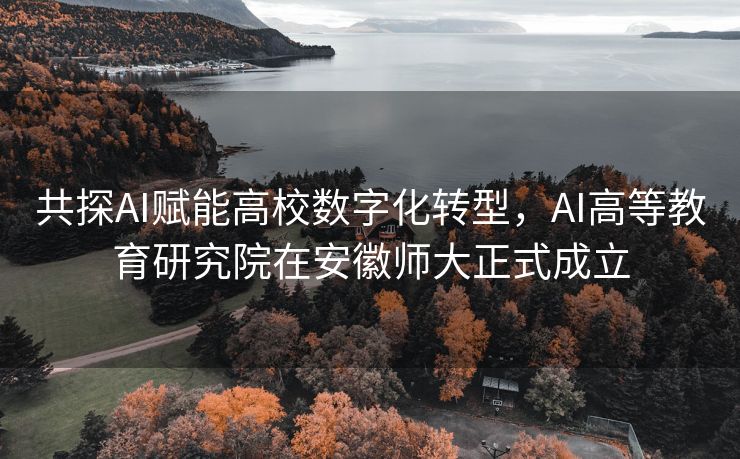 共探AI赋能高校数字化转型，AI高等教育研究院在安徽师大正式成立