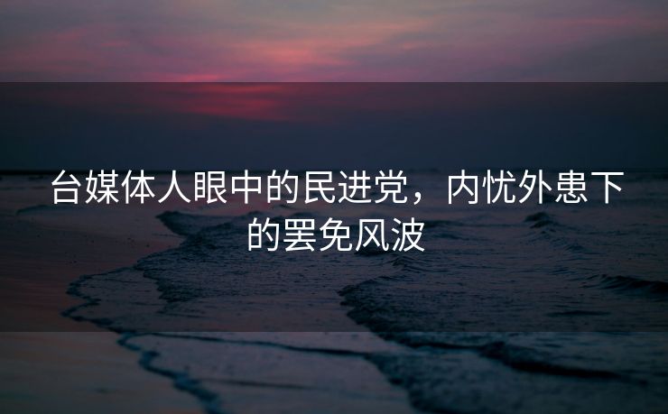 台媒体人眼中的民进党，内忧外患下的罢免风波