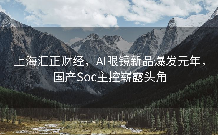 上海汇正财经，AI眼镜新品爆发元年，国产Soc主控崭露头角
