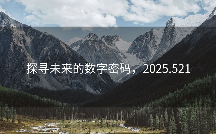 探寻未来的数字密码，2025.521
