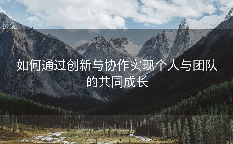 如何通过创新与协作实现个人与团队的共同成长